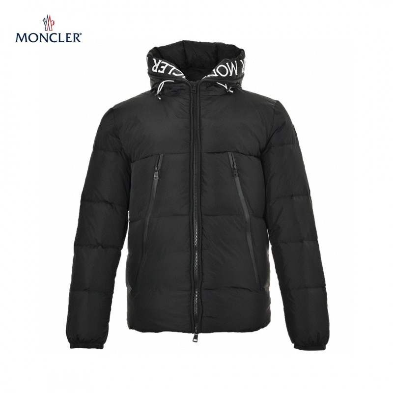 Moncler Montclar Quilted Shell Hooded Lange ærmer Short Dunjakke Blå Frakke Størrelse 1-5 